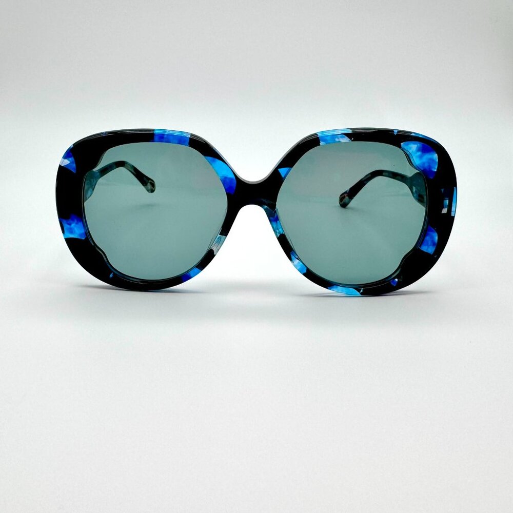 Chloé CH0195SK 003 Oversized Square Sunglasses 56mm Black Tortoise Made in Italy